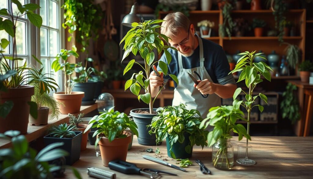 indoor plant pruning