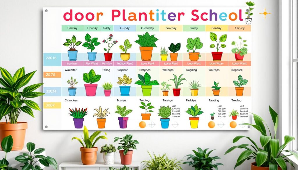 indoor plant watering schedule