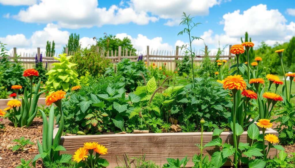 natural pest control in raised bed gardening